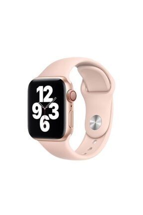 Apple Watch 38 - 40 Mm Spor Kordon Silikon Kayış Kum Pembesi blsmkordon35