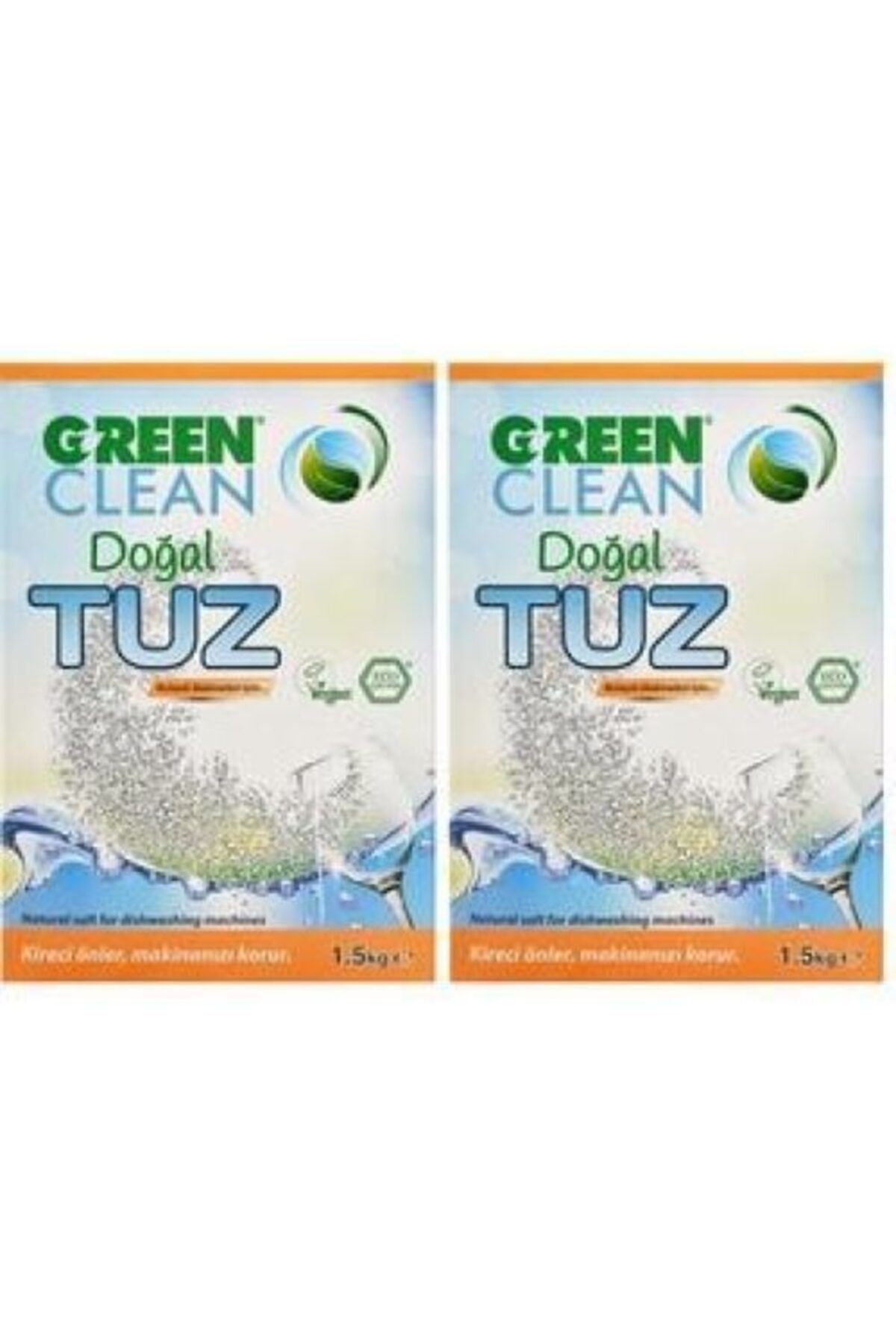 Green Clean Organik Bulaşık Makinası Doğal Tuz 1,5 Kg 2'li
