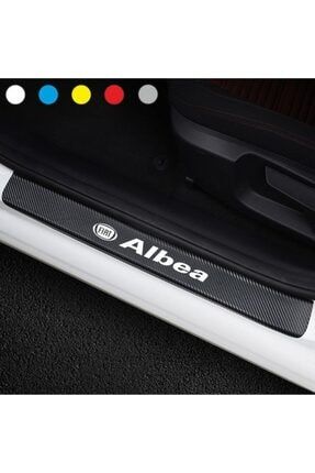 Fiat Albea Için Karbon Kapı Eşiği Sticker ( 4 Adet ) 25021