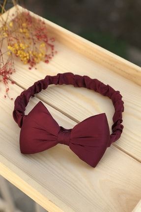 Olive Mom Design Bordo Kadife Fiyonk Sac Bandi Trendyol