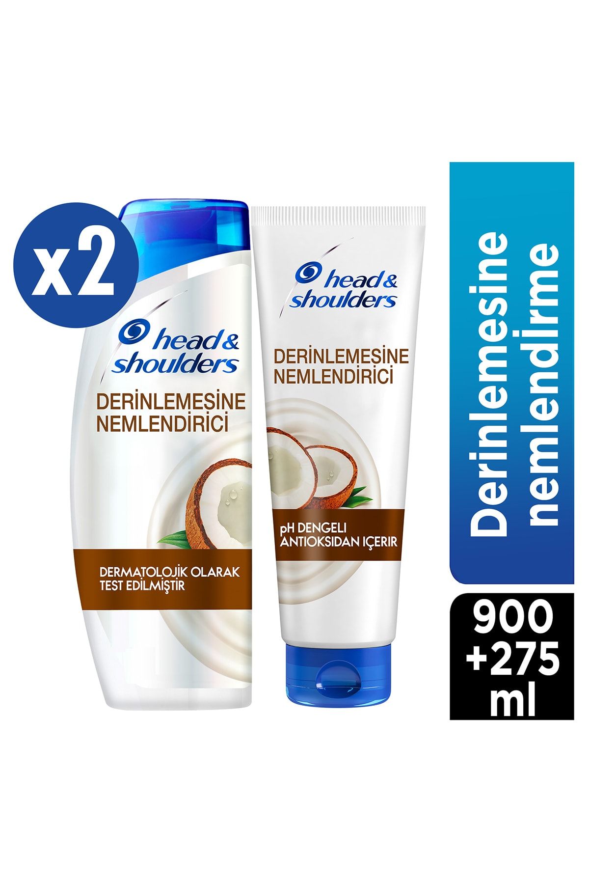head and shoulders hindistan cevizli derinlemesine nemlendirici sampuan 2x450 ml sac kremi 275 ml fiyati yorumlari trendyol