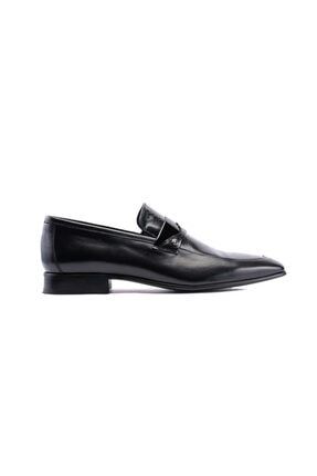 Siyah Rugan Detaylı Klasik Ayakkabı 21YTMWE0-10676_SIYAH