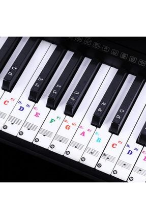 Piyano Öğrenme Etiketleri Renkli 88 Parça Sticker 2873