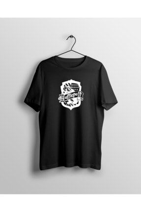 Siyah Harry Potter - Hufflepuff Baskılı T-Shirt YCTS0000321