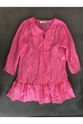 Kız Çocuk Ferah Cotton Plaj Elbisesi BGM-5006