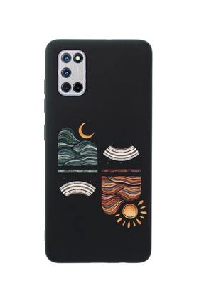 Oppo A72 Uyumlu Sunset Wave Premium Silikonlu Siyah Telefon Kılıfı MCOPA72LSNSTW