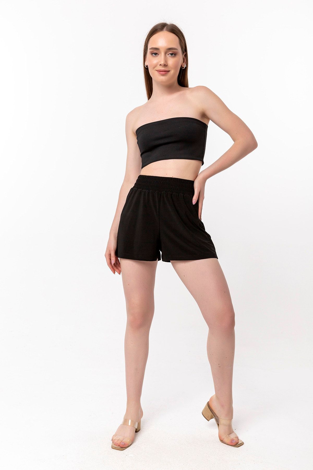 Laranor-Elastic Waist Shorts 2