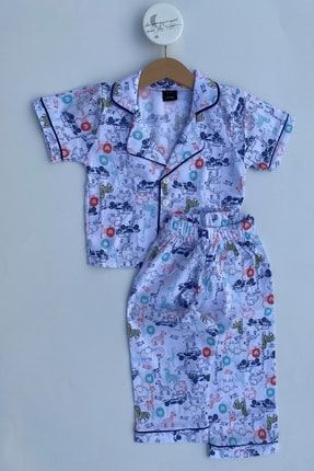 Unisex Beyaz Çocuk Pijama Takımı Blnkdskdsroomtkm-1