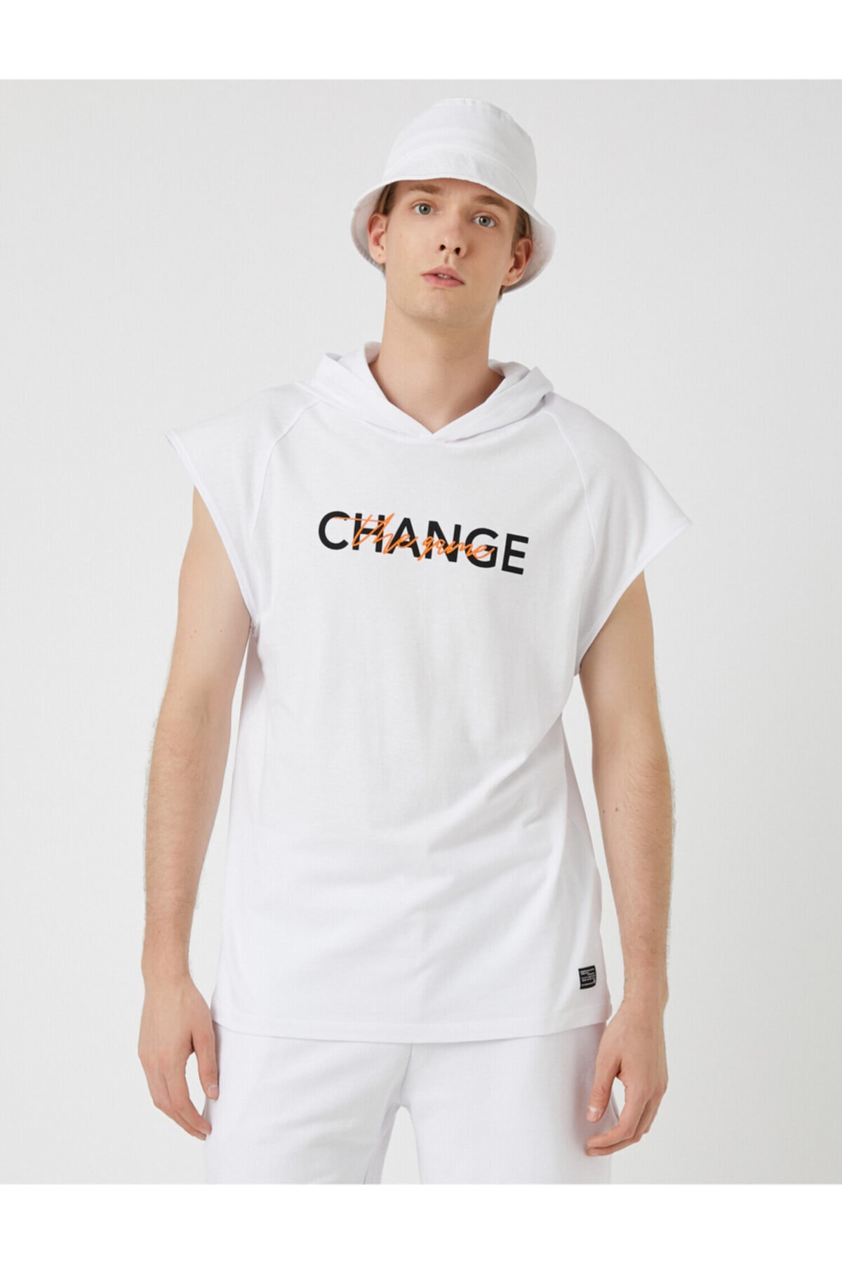 تیشرت مردانه سفید کوتون | 1YAM13711HK اورجینال - تصویر 3