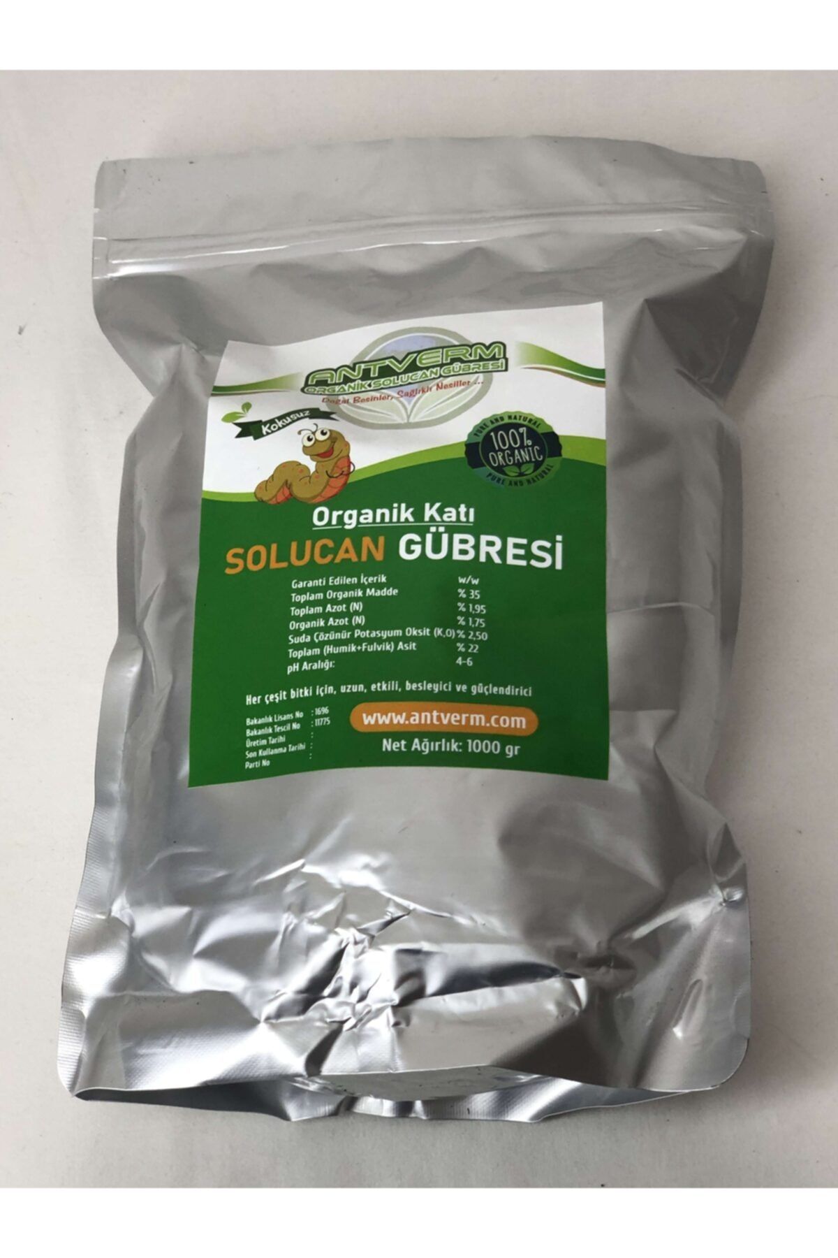 Bahçe Bitkileri Bakla bezelye bamya biber için solucan Gübresi 1 kg
