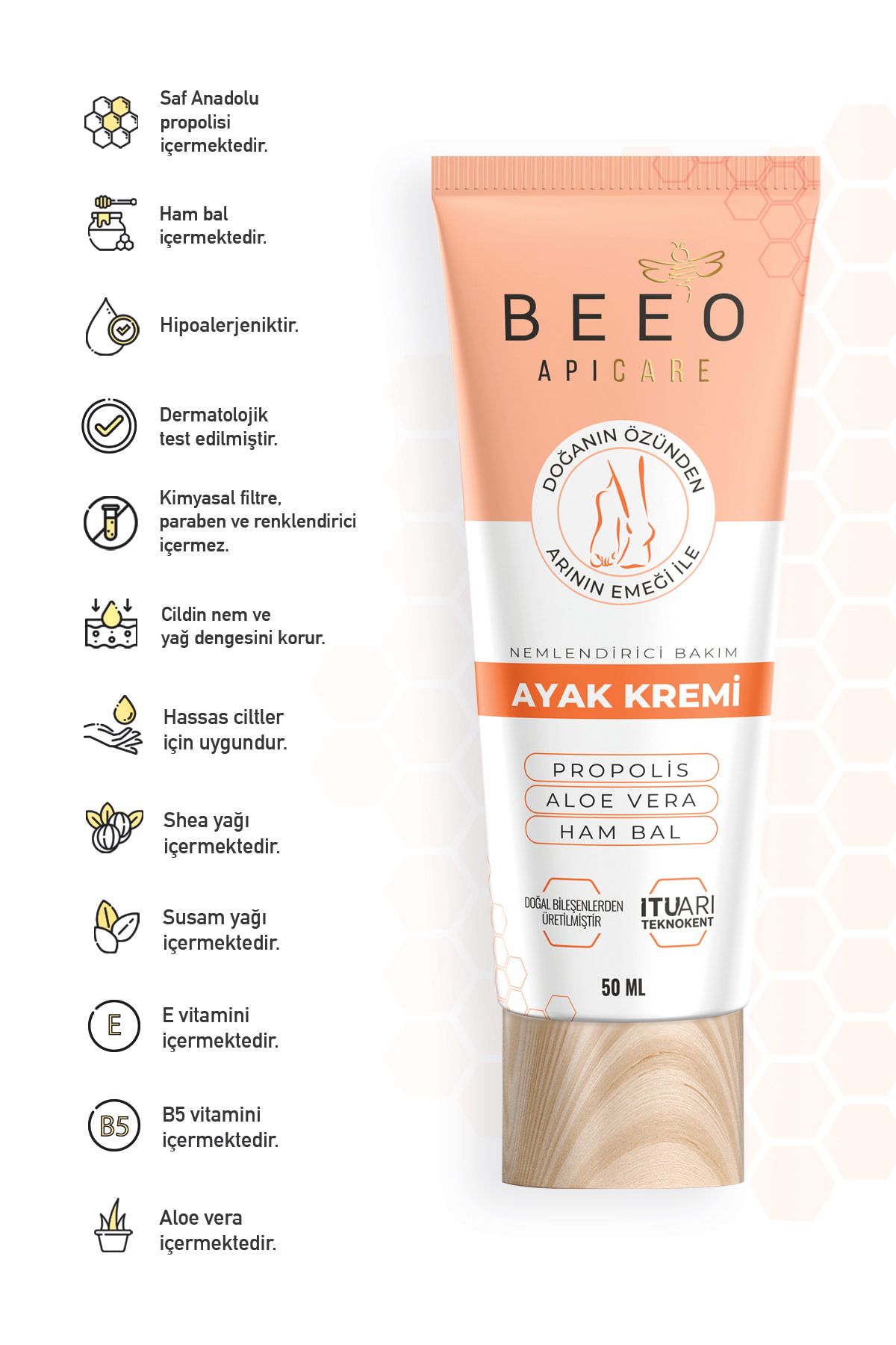 BEE'O Apicare Ayak Kremi 50 ml
