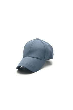 Unisex Spor Düz Kep Arkası Cırtlı Ayarlanabilir Şapka Füme SAPKA-MEGA-KEP