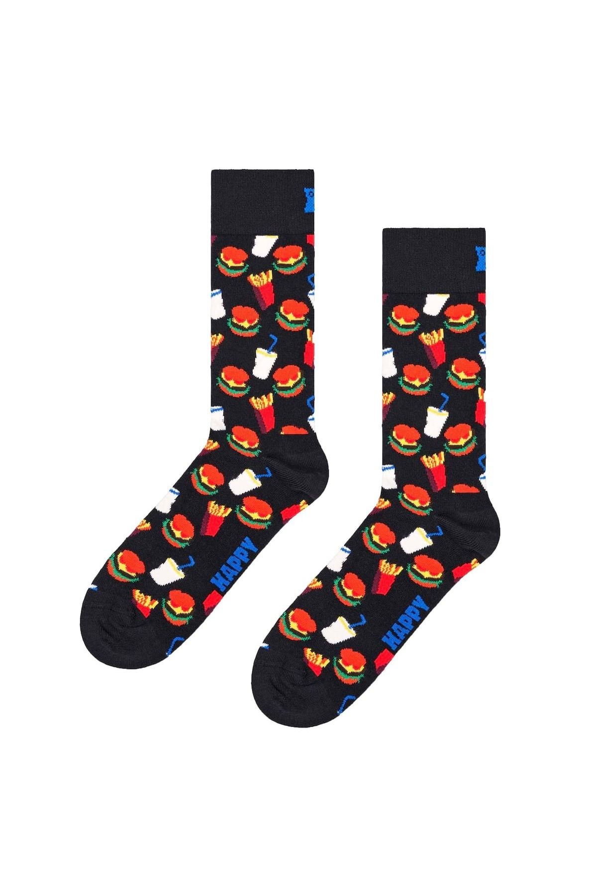 Happy Socks-Unisex Socken, 3er Pack - Classic, Muster, Baumwollmischung, gemischte Farben 3
