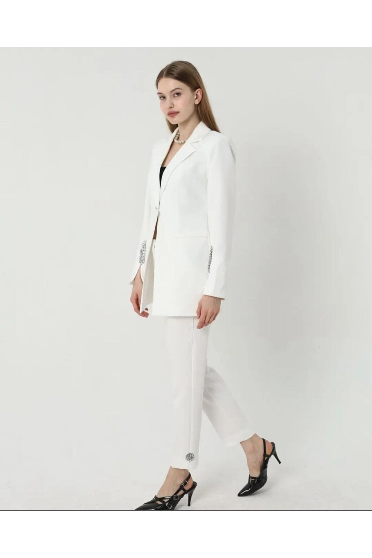 Trousers Stoned Jacket Set