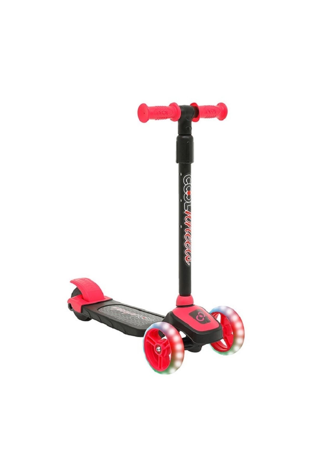 Vardem-Pink Lighted 3 Wheel 50 kg Carrying Capacity Scooter 1