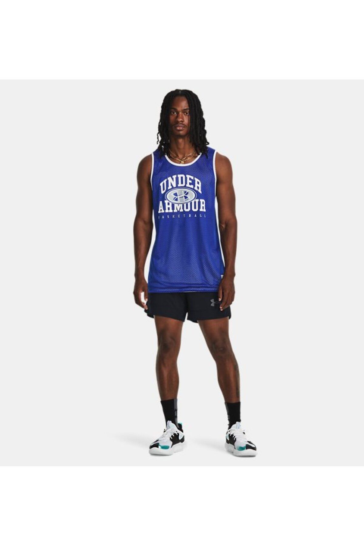 رکابی ورزشی سفید مردانه ورزشکار برگشت پذیر پایه UA در 1377310 400 Under Armour