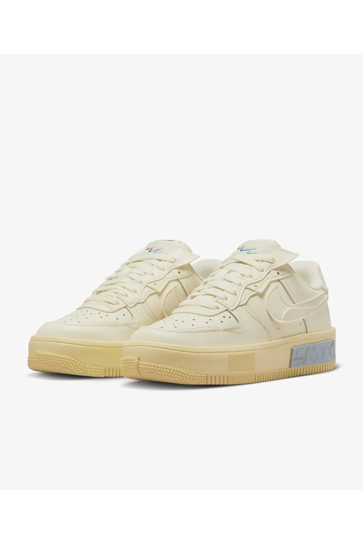 کفش های فضای باز نود زنانه ایرفورس Fontanka AF1 ورزشی چرمی واقعی چرم روزانه بژ Nike
