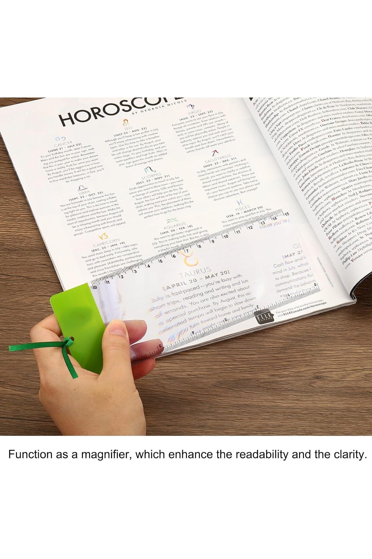 Tahtakale Dünyası-Newspaper and Magazine Reading Magnifier - Book Magnifier in Ruler and Marker Shape 3