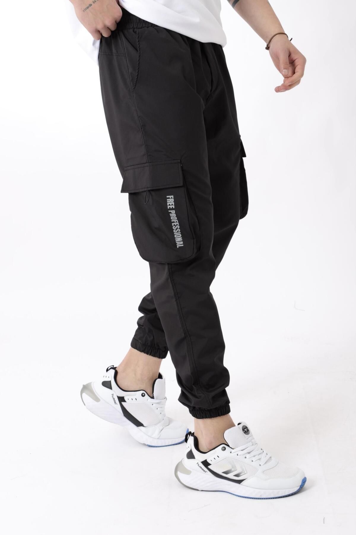 Stilkombin-Parachute Fabric Cargo/Jogger Bottom with Elastic Legs - PLDP 01_70093 4