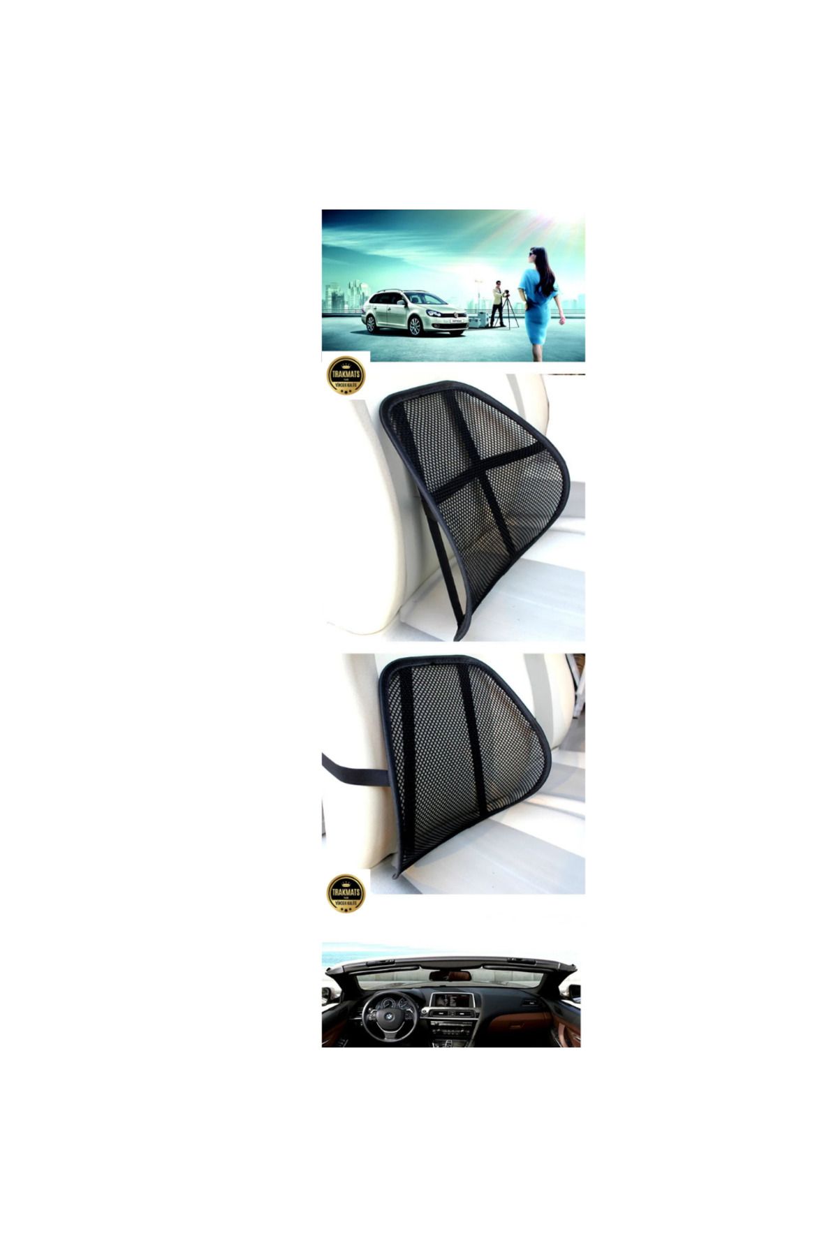 TRAKMATS-Toyota Corolla Sedan 1993 - 2024 Mesh Auto Lumbar Support - Mesh Does Not Sweat Waist Back Backrest 6