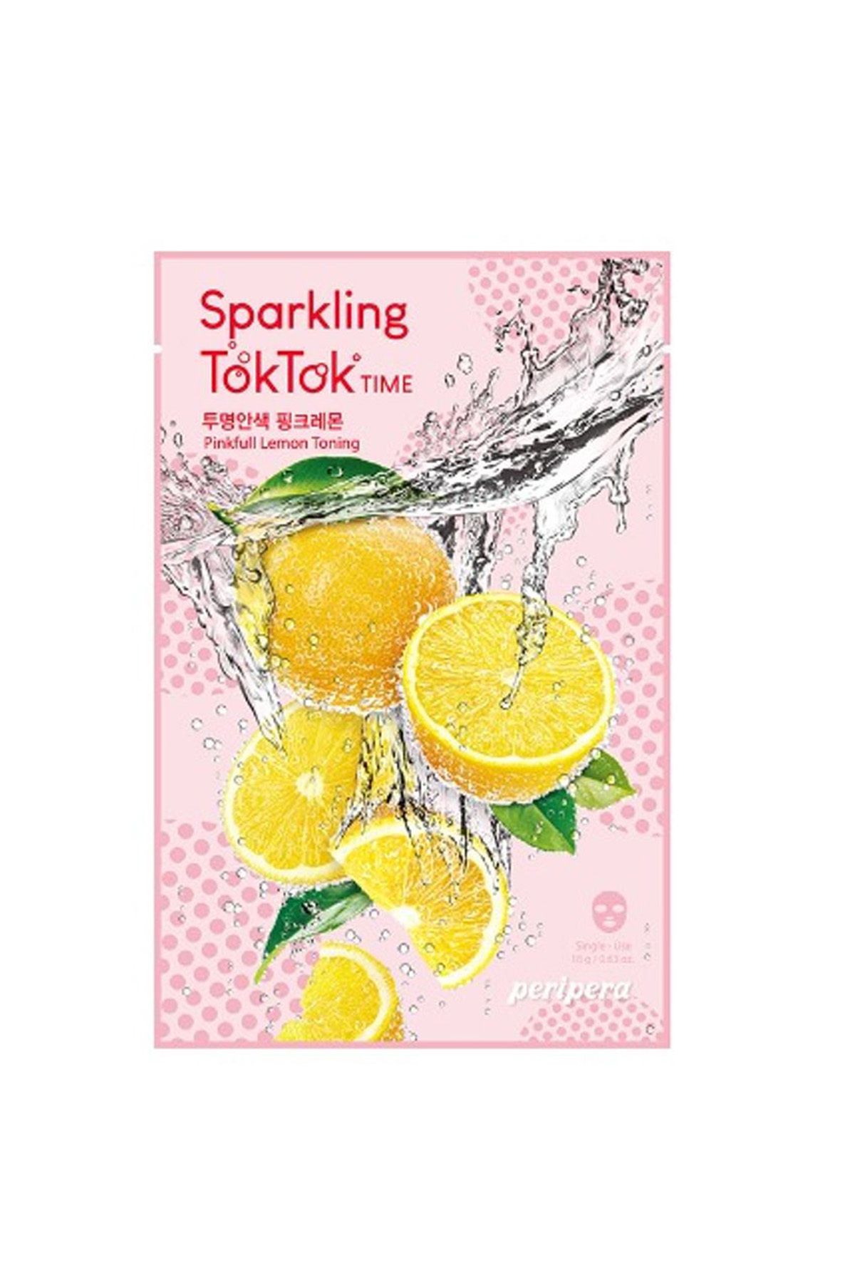 PERIPERA Тканевая маска-осветляющая Peripera Sparkling Toktok Time Тканевая маска (2 оттенка Pinkfull Lemon) 6545