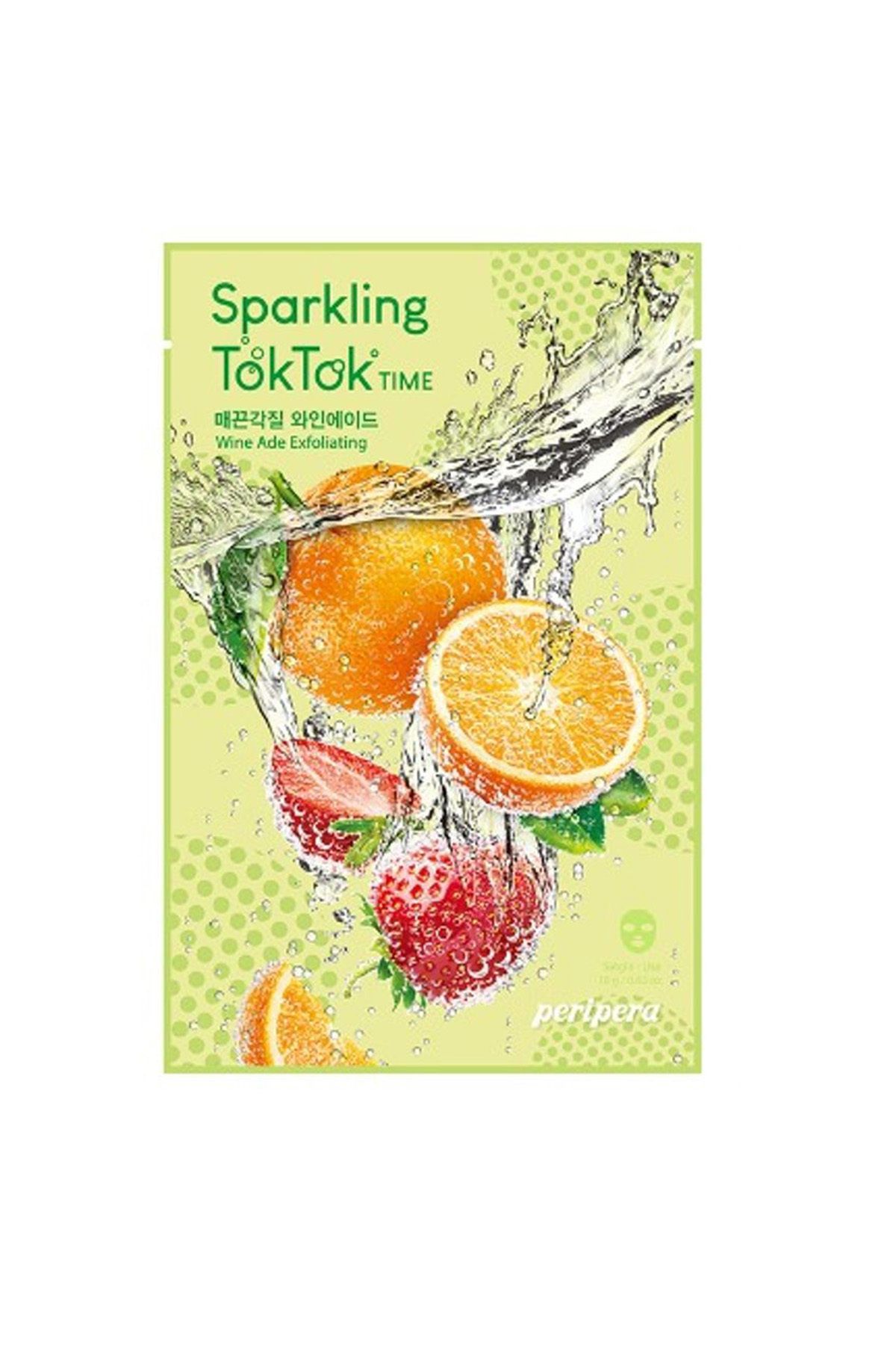 PERIPERA Peeling эффективных тканевых масок Peripera Sparkling Toktok Time Mask Sheet (5 Wine Ade Exfoliating) 6548