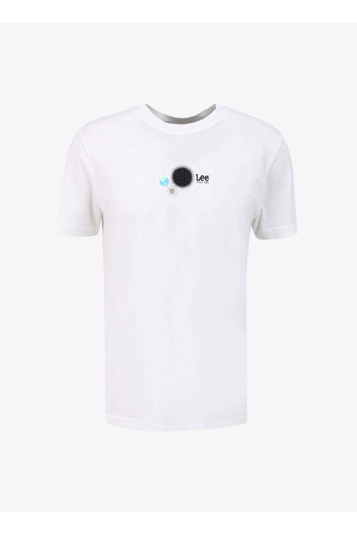 لی تی شرت مردانه یقه گرد سفید L241579100