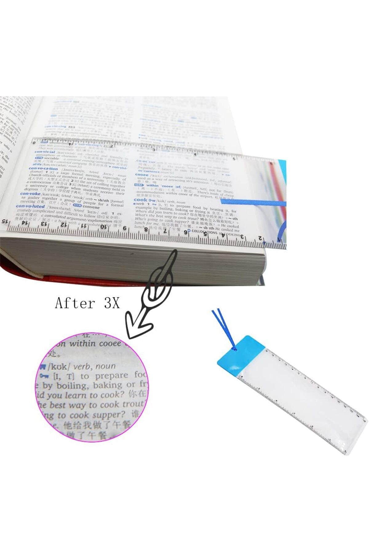 Tahtakale Dünyası-Newspaper and Magazine Reading Magnifier - Book Magnifier in Ruler and Marker Shape 2
