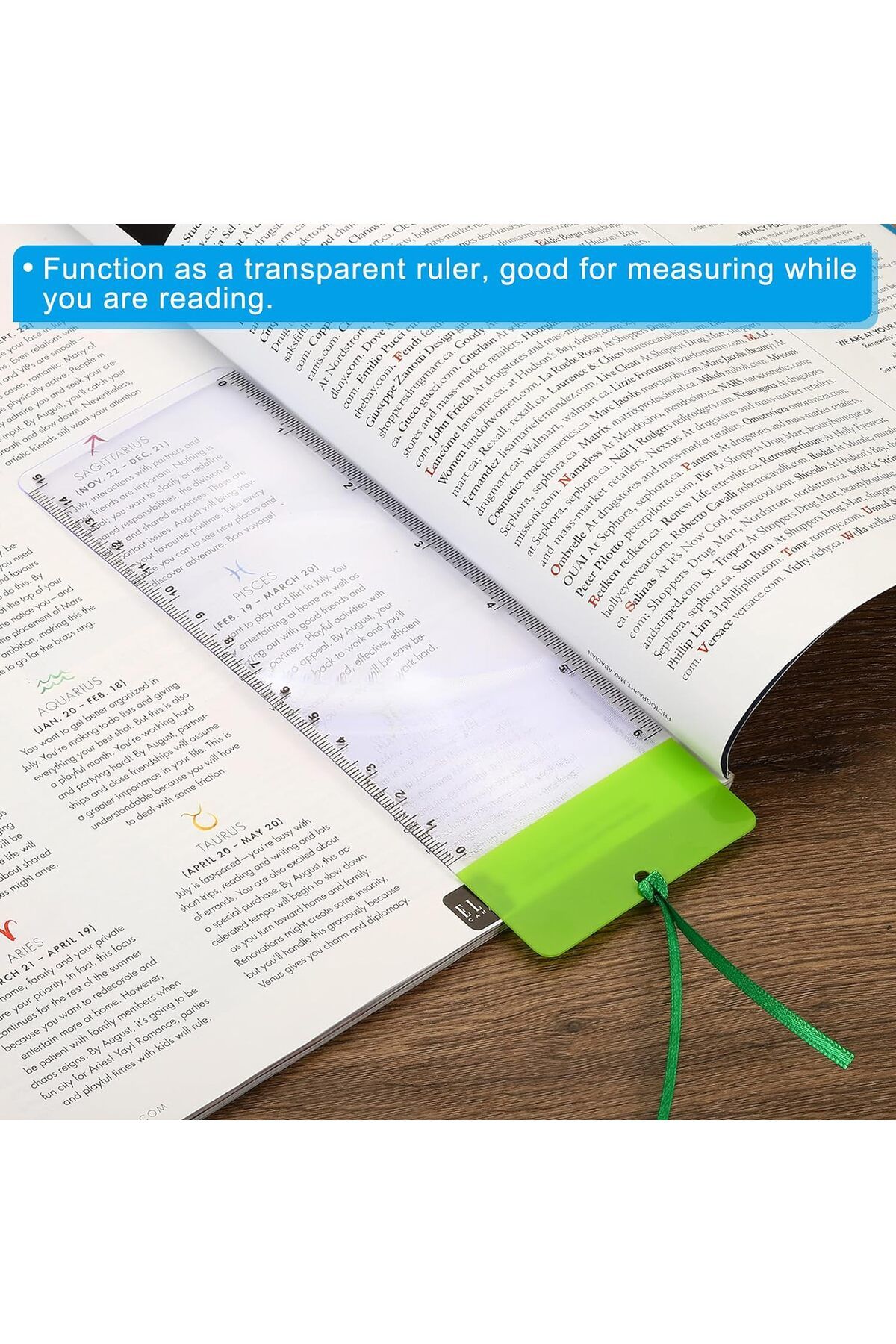 Tahtakale Dünyası-Newspaper and Magazine Reading Magnifier - Book Magnifier in Ruler and Marker Shape 4