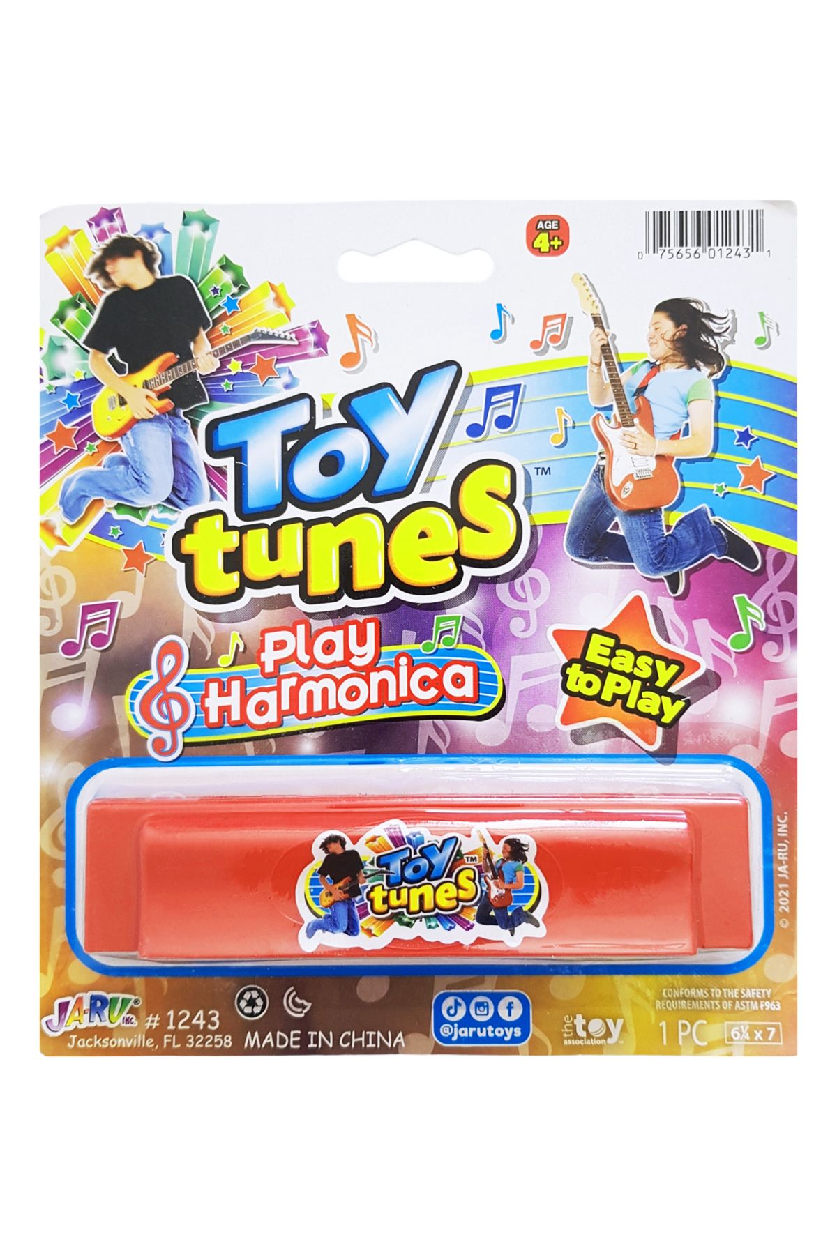 POPKONSOL Mızıka Plastik Oyuncak Müzik Aleti Toy Tunes Play Harmonika Kırmızı