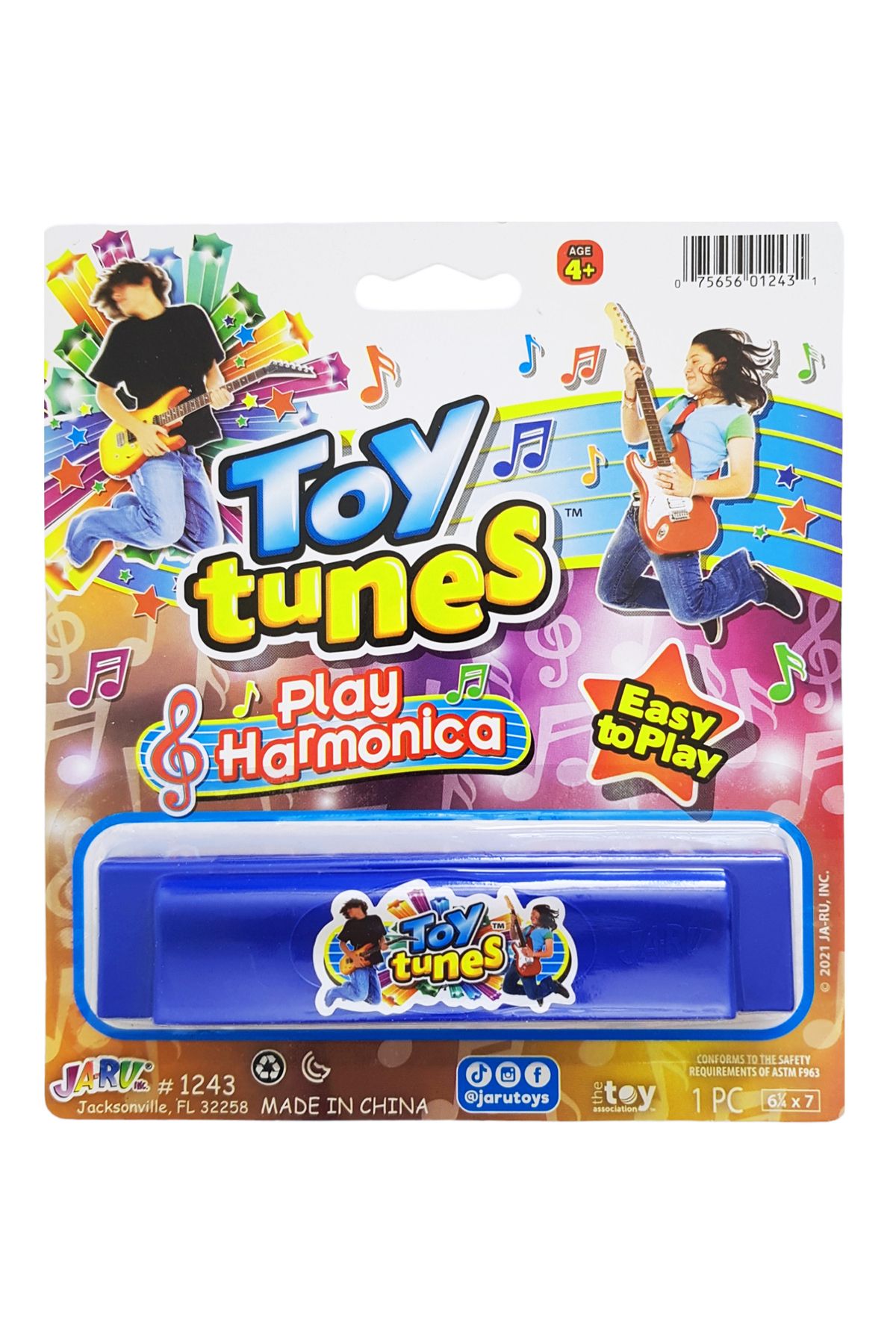 POPKONSOL Mızıka Plastik Oyuncak Müzik Aleti Toy Tunes Play Harmonika Mavi