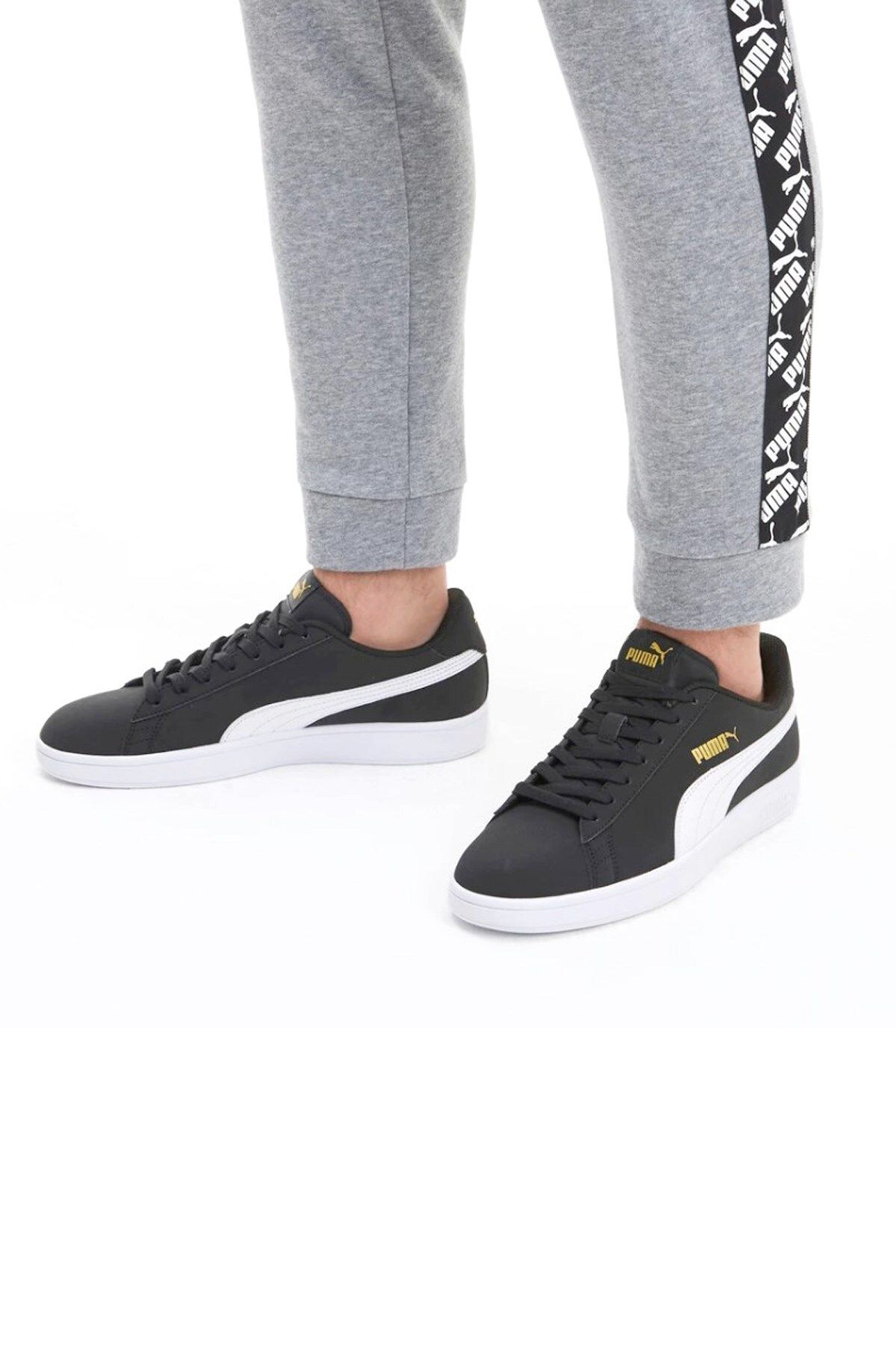کفش پیاده روی مشکی مردانه و زنانه Smash V2 Buck Sport Puma