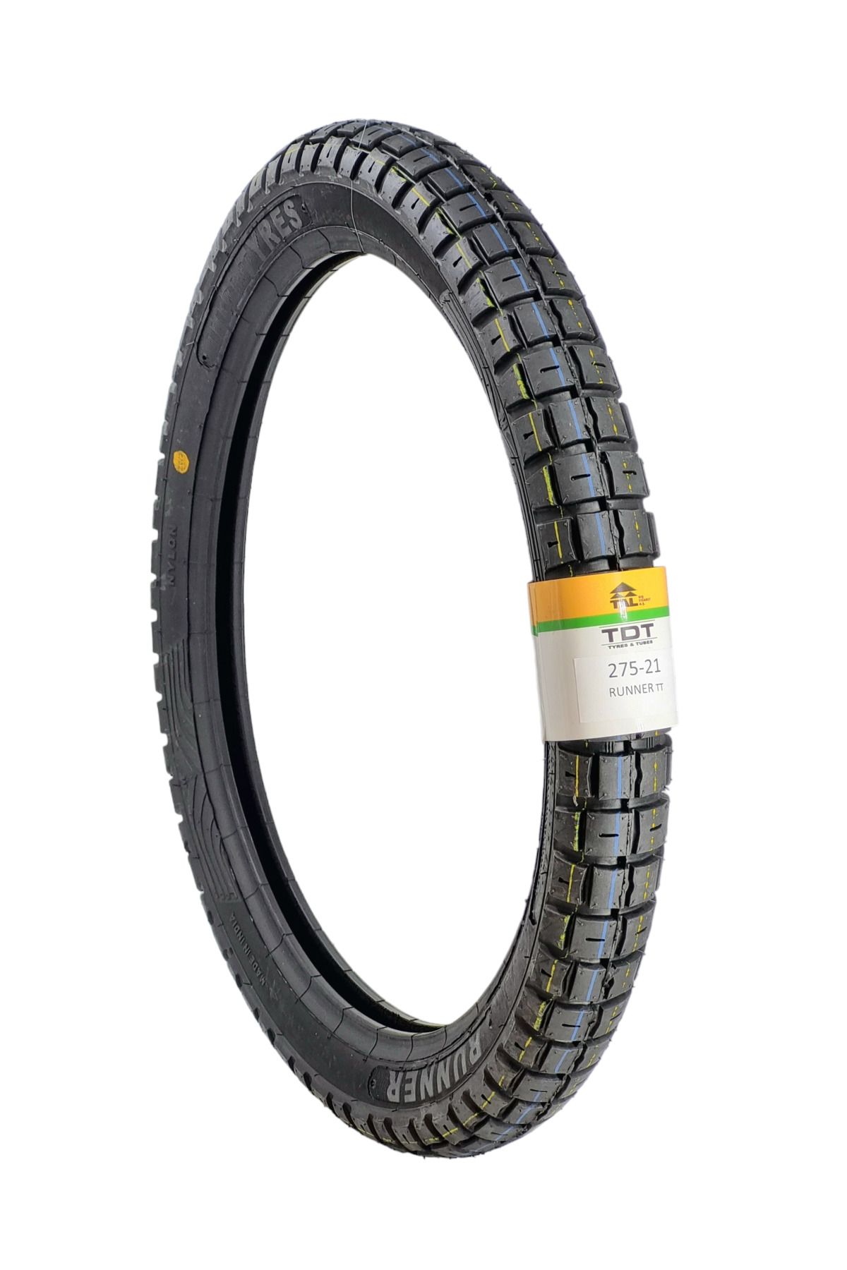 TDT TYRES 275-21 TT (TUBETYPE/ İÇ LASTİKLİ TİP) MOTOSİKLET LASTİĞİ RUNNER06