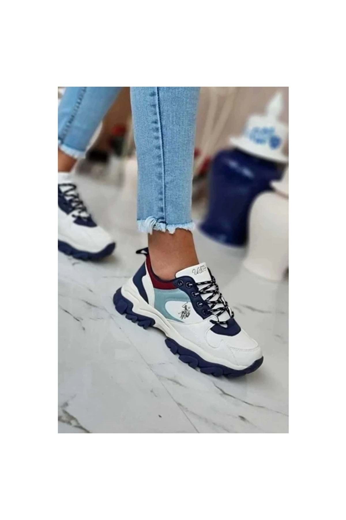 کفش ورزشی روزانه U.S.POLO TRACKY 2PR BYN - WHITE BLUE - 37 - ST05536-WHITE BLUE-37 U.S. Polo Assn.