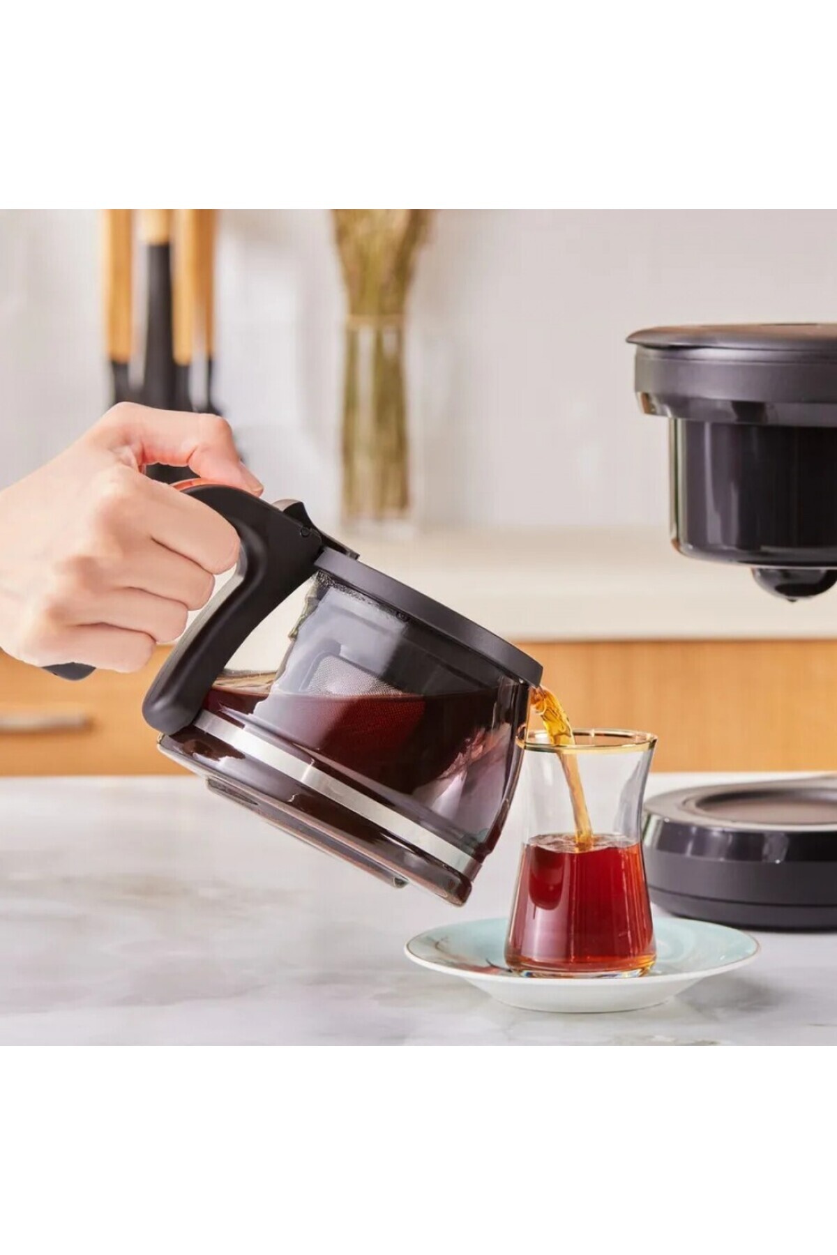 Karaca-Hatır Plus Mod 5 in 1, 750 ml Tee/Filterkaffee &amp; Türkische Kaffeemaschine Schwarzkupfer 3