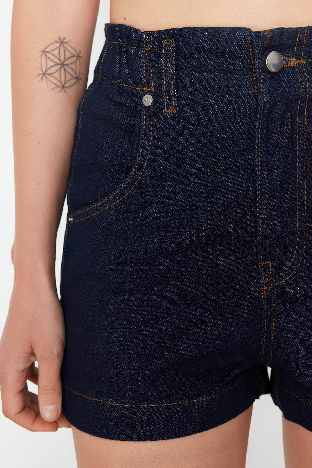 Trendyolmilla  Lacivert Denim Şort & Bermuda TEDSS24SR00026 - Görsel 4