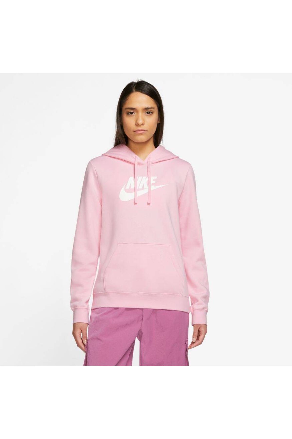Nike Sportswear Club Fleece Hoody Pembe Kad n Sweatshirt DQ5775 690 Fiyat Yorumlar Trendyol