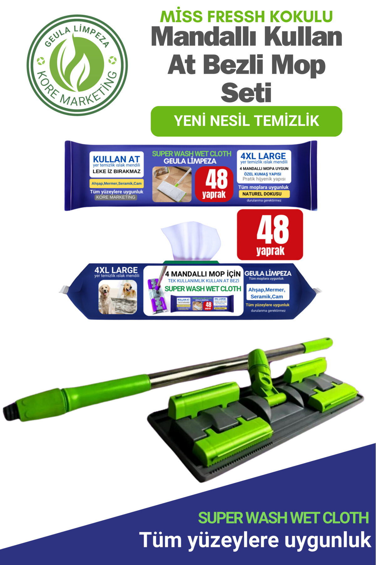 geula LİMPEZA Mandallı Kullan at mop set Yüzey Temizlik Havlusu