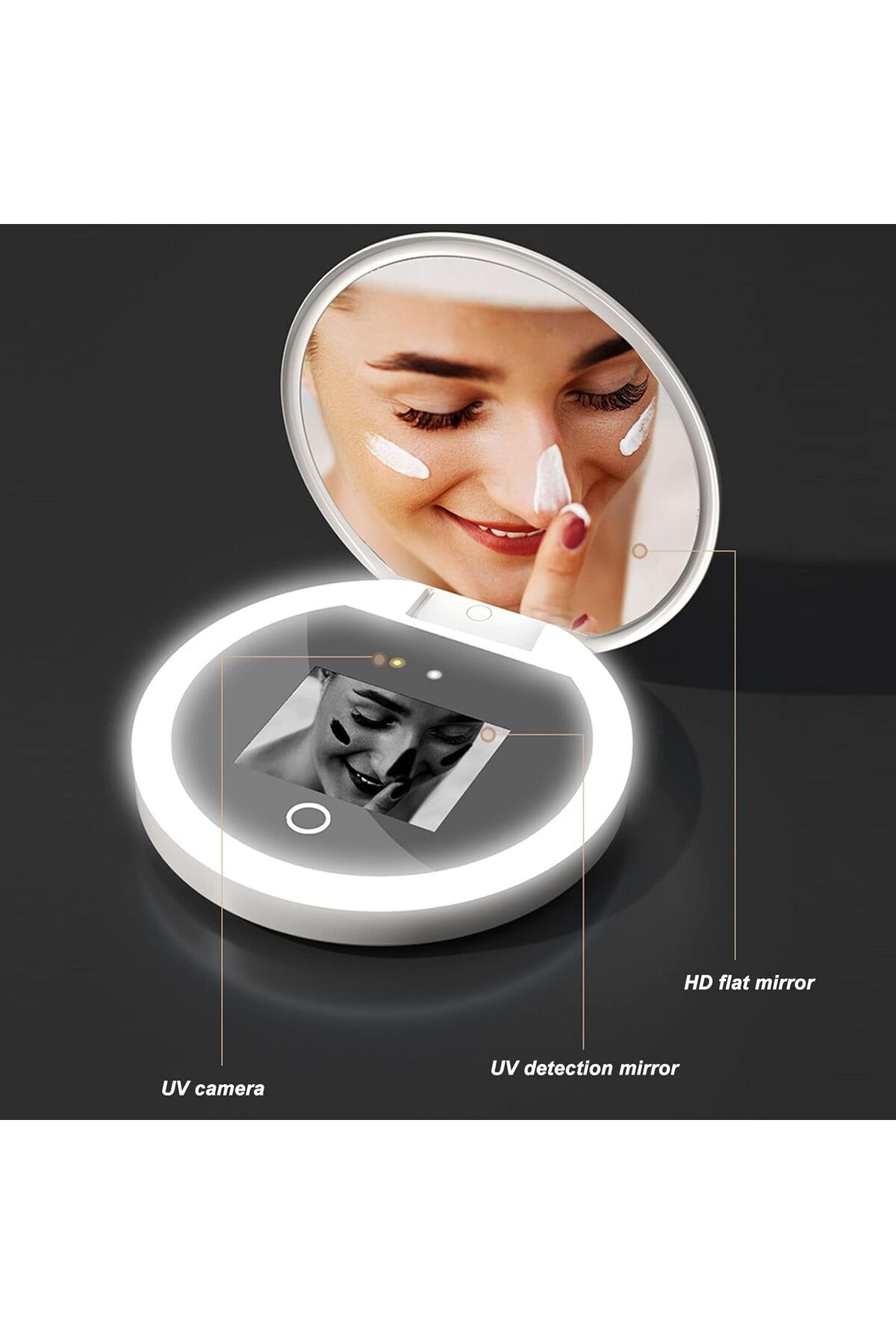 UV Kameralı Güneş Kremi Test Aynası, Sunscreen UV Mirror