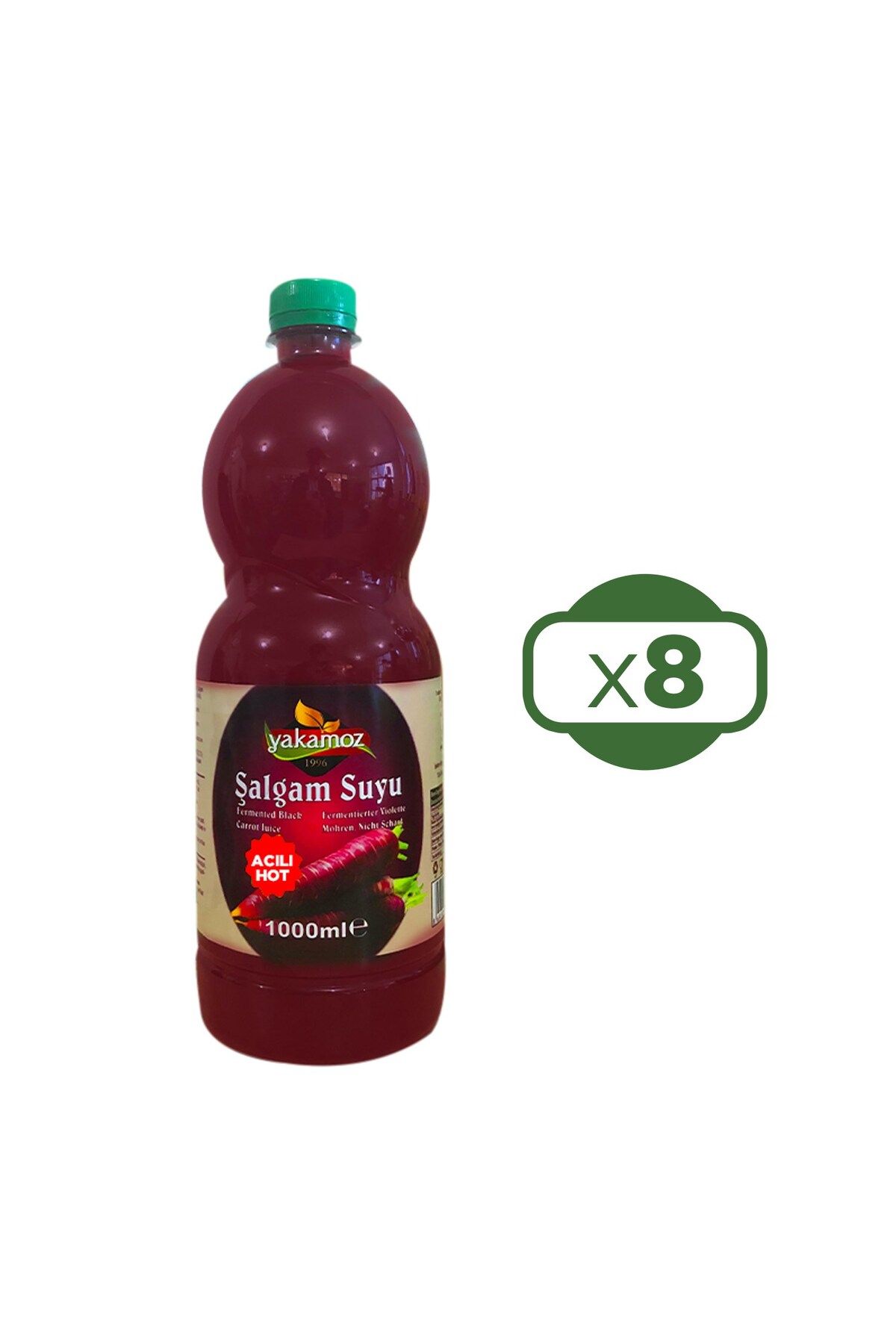 Yakamoz Şalgam Suyu 1 lt Acılı x 8 Adet
