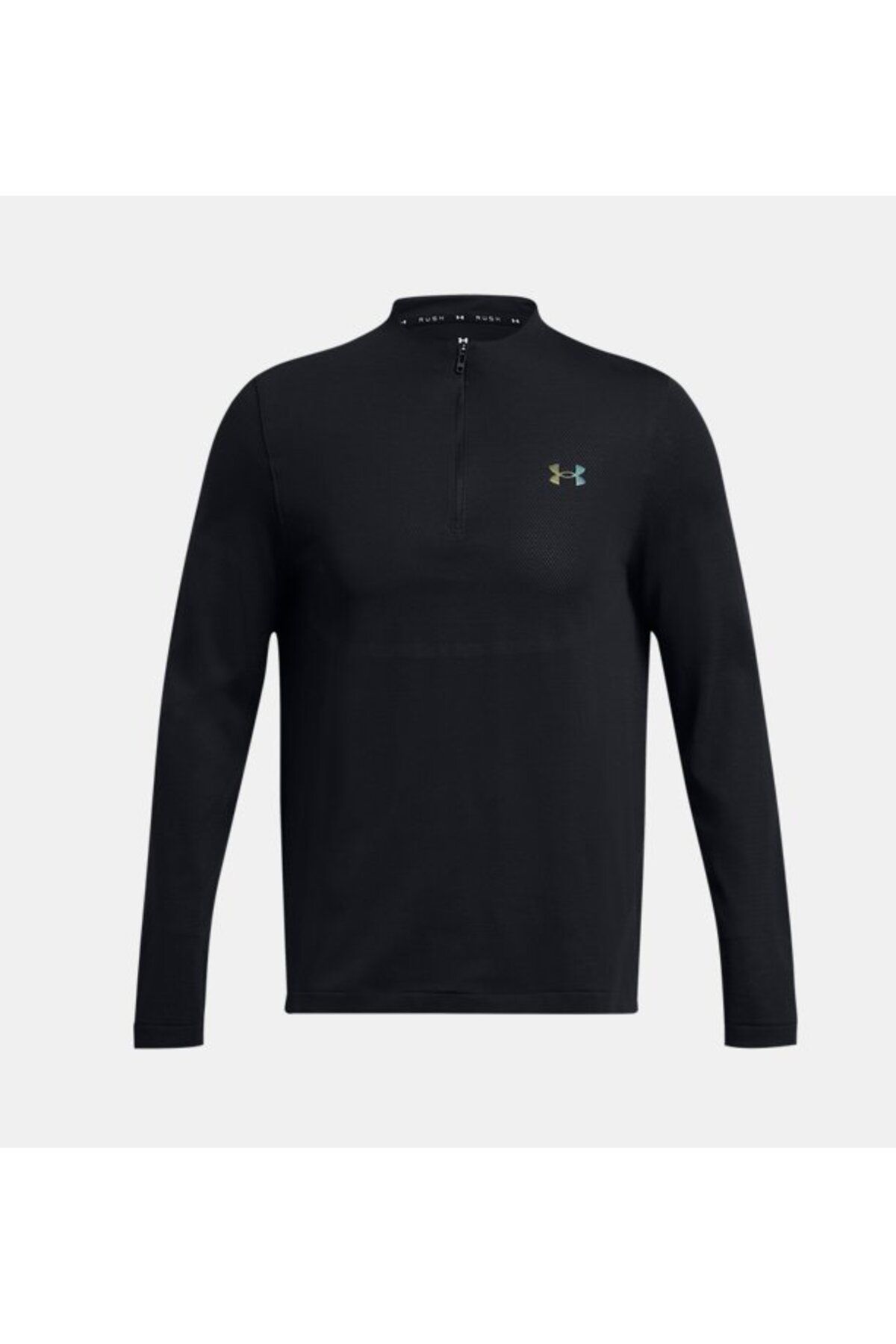 تی شرت ورزشی مشکی مردانه UA ناپدید می شود نخبگان یکپارچه ¼ زیپ شده برتر 001 Under Armour
