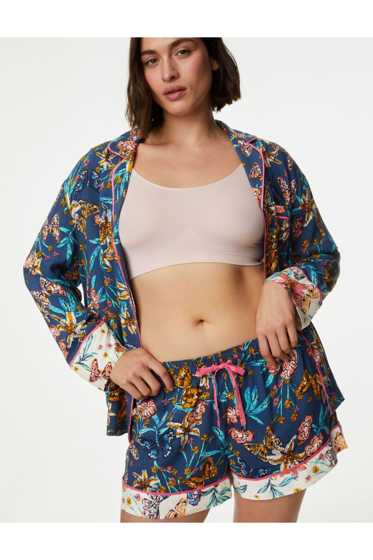 Marks & Spencer-Butterfly Pattern Shorts Under Pajamas 2