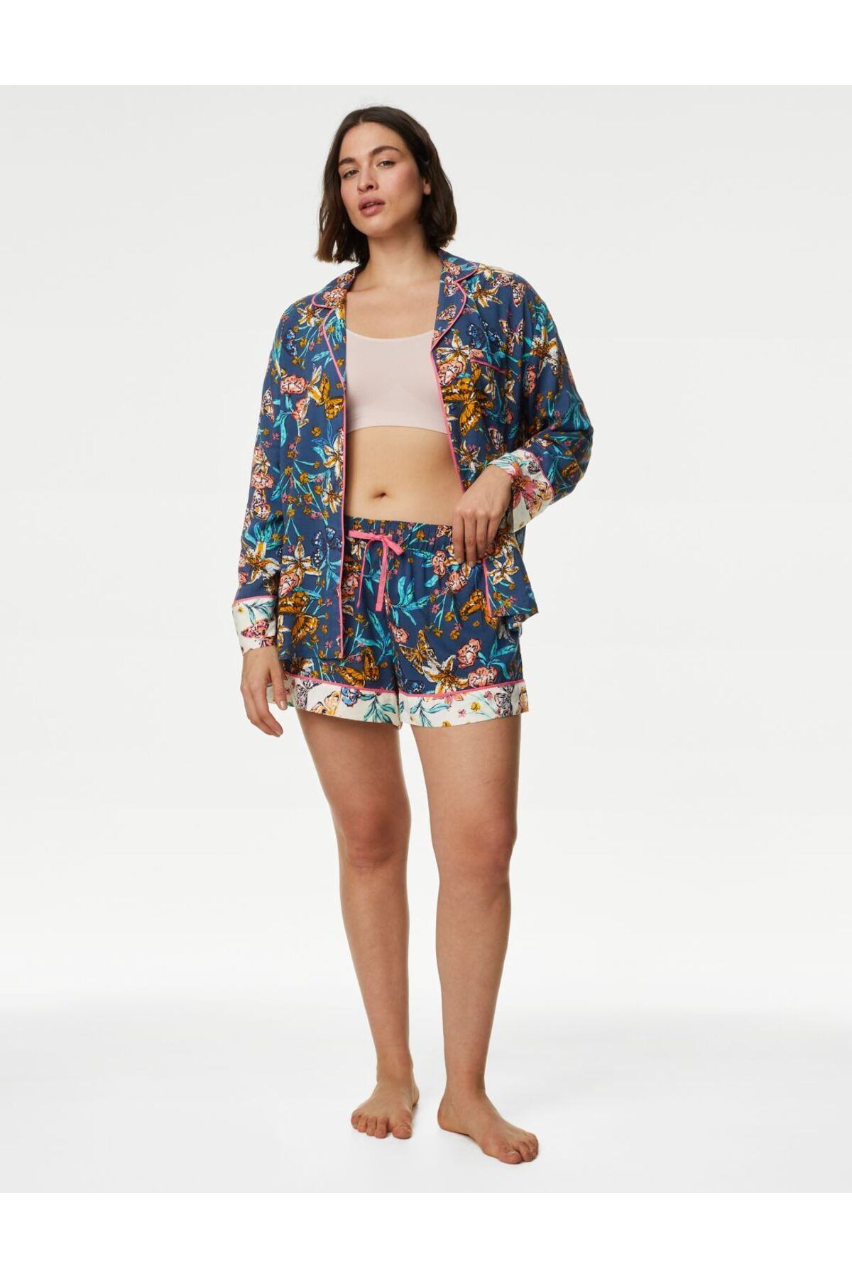 Marks & Spencer-Butterfly Pattern Shorts Under Pajamas 3