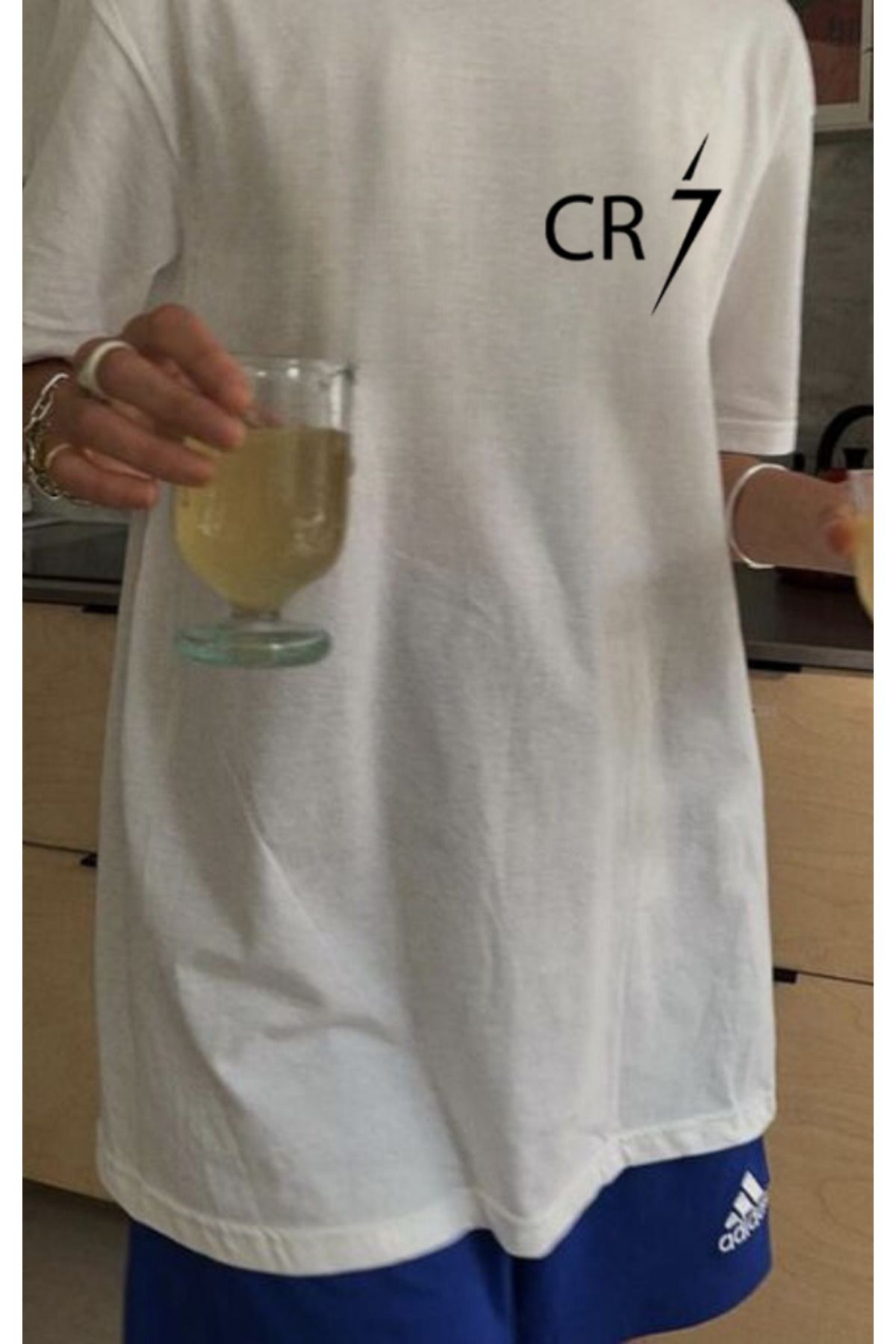 Touz Moda-Tricou cu imprimeu Ronaldo alb 3