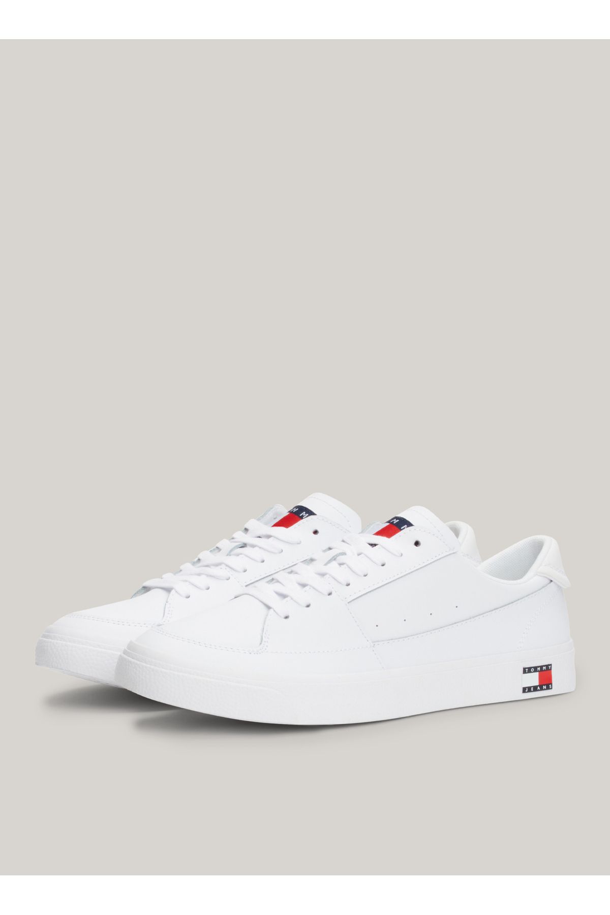 اسنیکر سفید مردانه کفش ورزشی پوست TJM Tommy Hilfiger