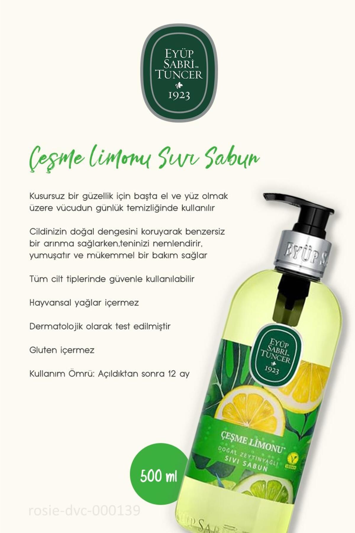 صابون مایع لیمو 3 تایی Çeşme 500 میلی لیتری و رزی کتون 60 بسته Eyüp Sabri Tuncer