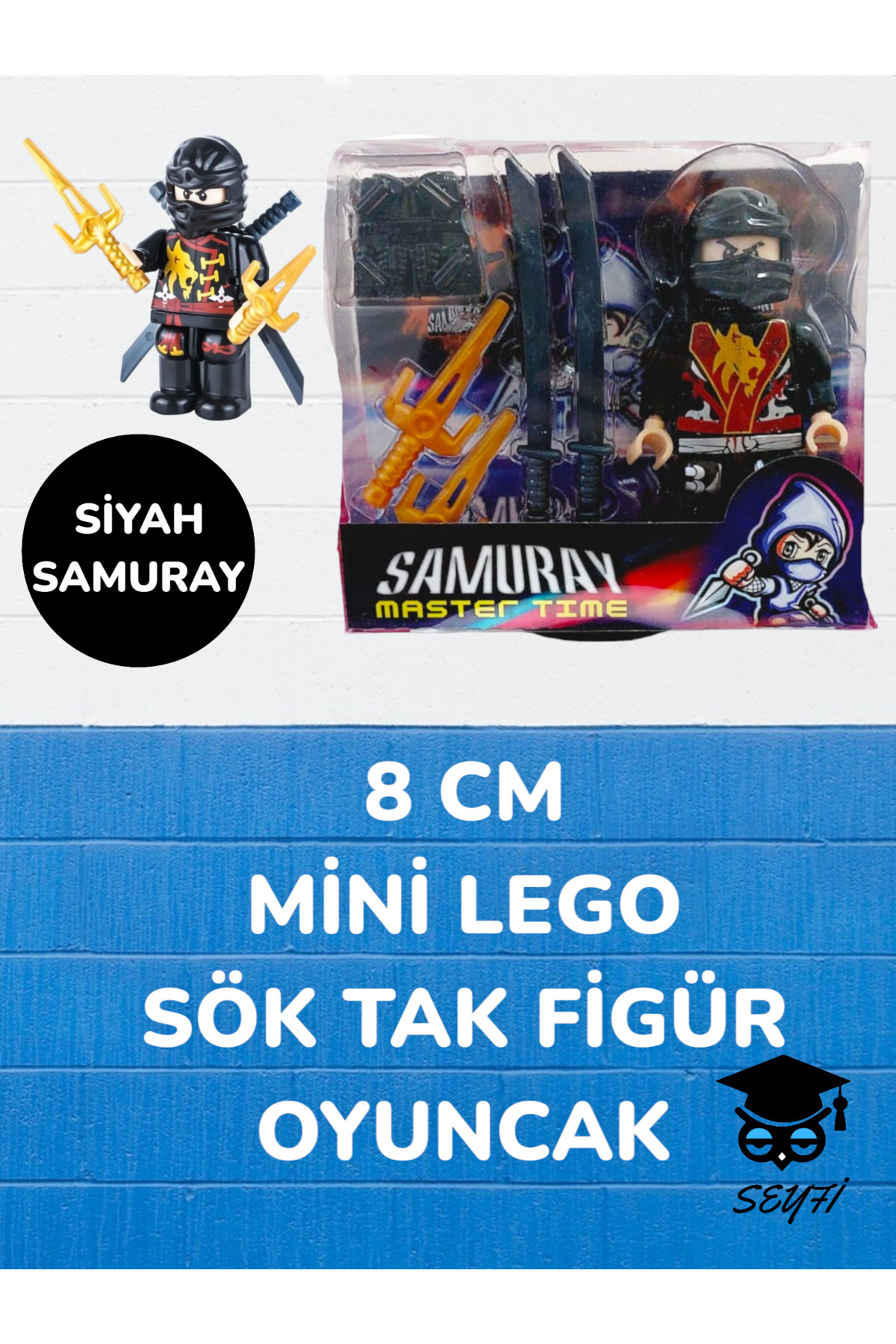 8 cm mini Yapı Oyuncak sök tak figür oyuncak, siyah renkli eğlenceli set