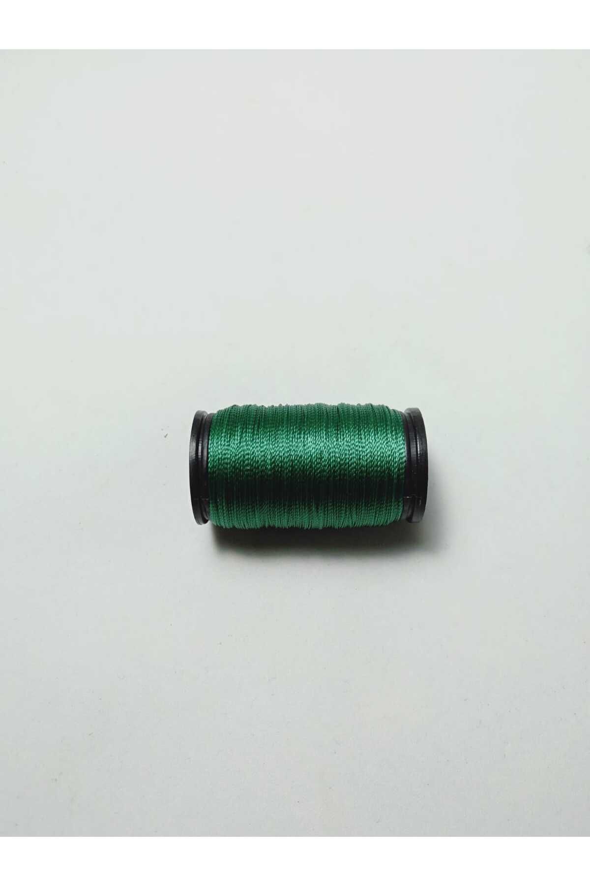 60 Metre Jade Yeşili Renk Kum Boncuk Ipi Boncuk İşleme İpi Miyuki Ipi