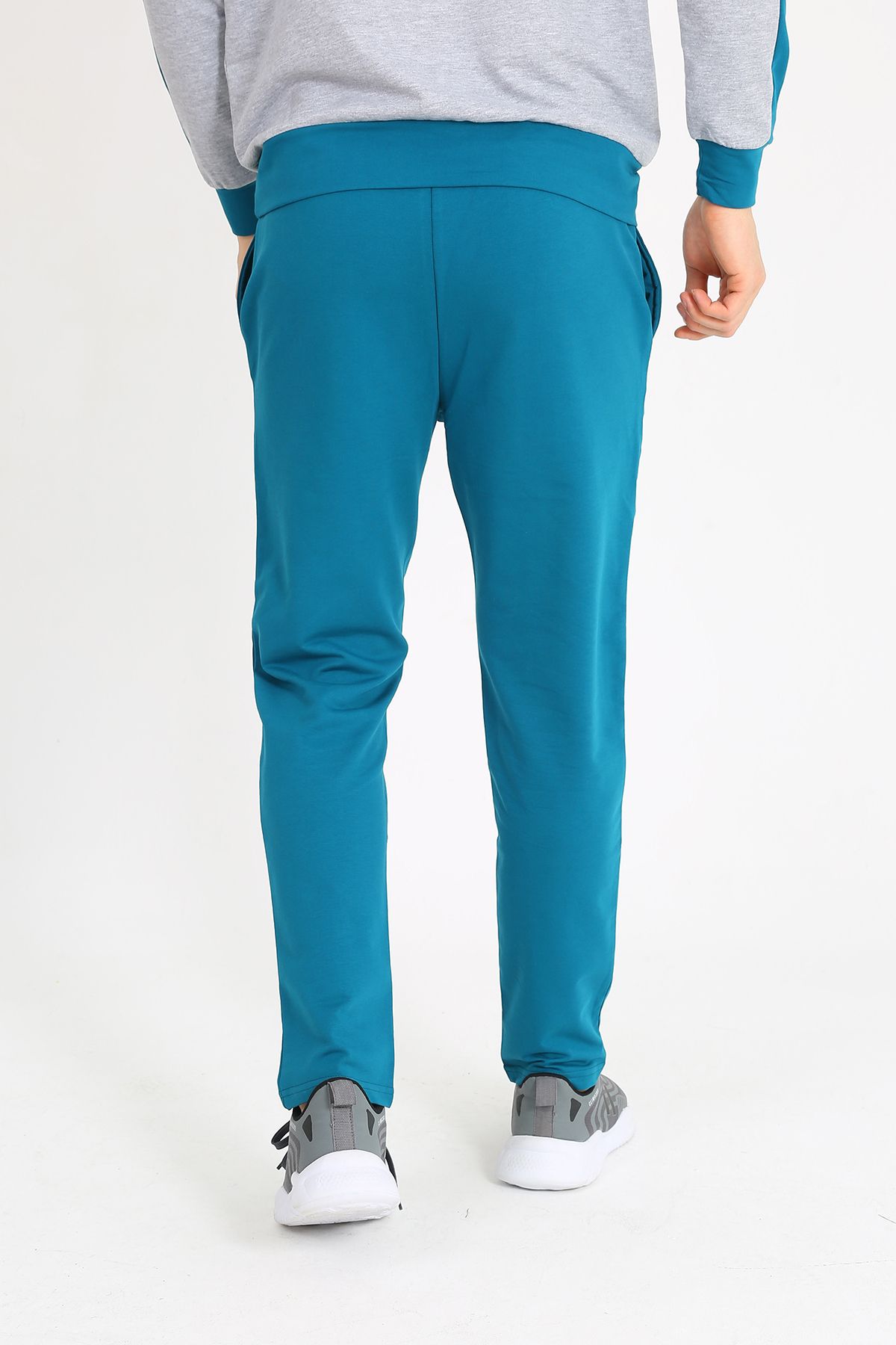 LACİVERTMEN-7070 Regular Fit - Half Zippered Double Color Matching Men's Set 8