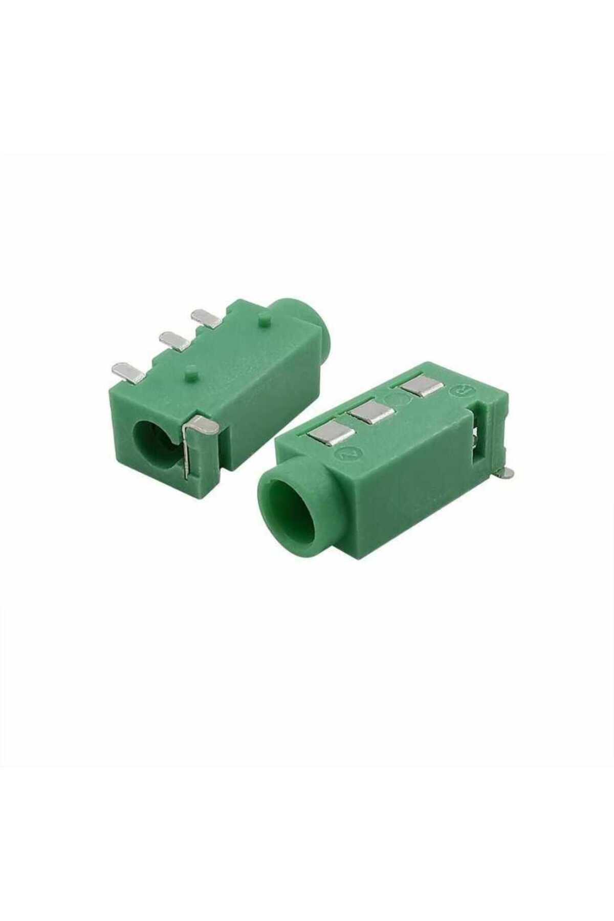 Motorobit PJ-320D 3.5mm Stereo 4-Pin SMD Jack Dişi - Yeşil